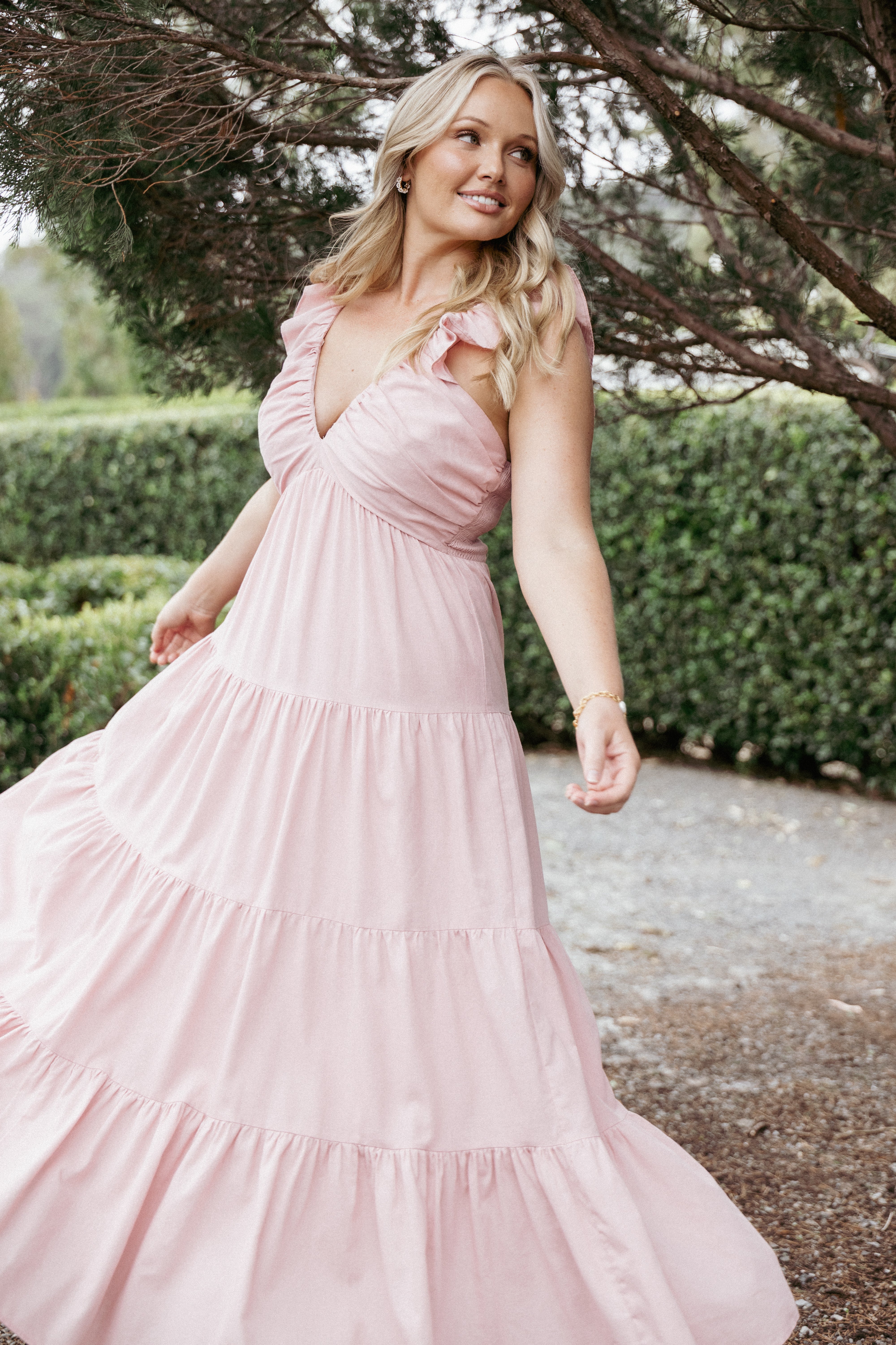Susie Maxi Dress - Pink-Ladys Street