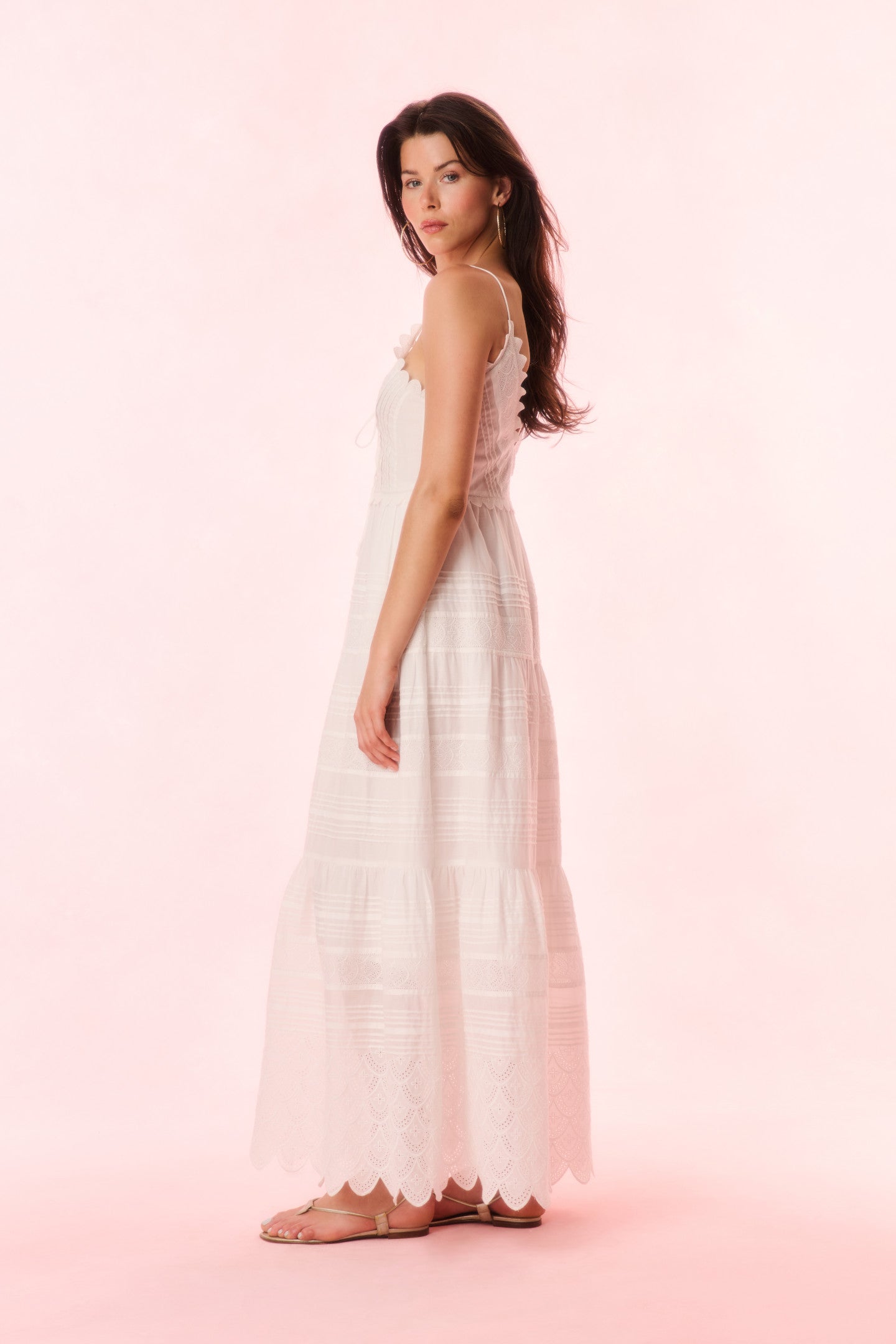 Terria Cotton Scalloped Maxi Dress-Charming Rule