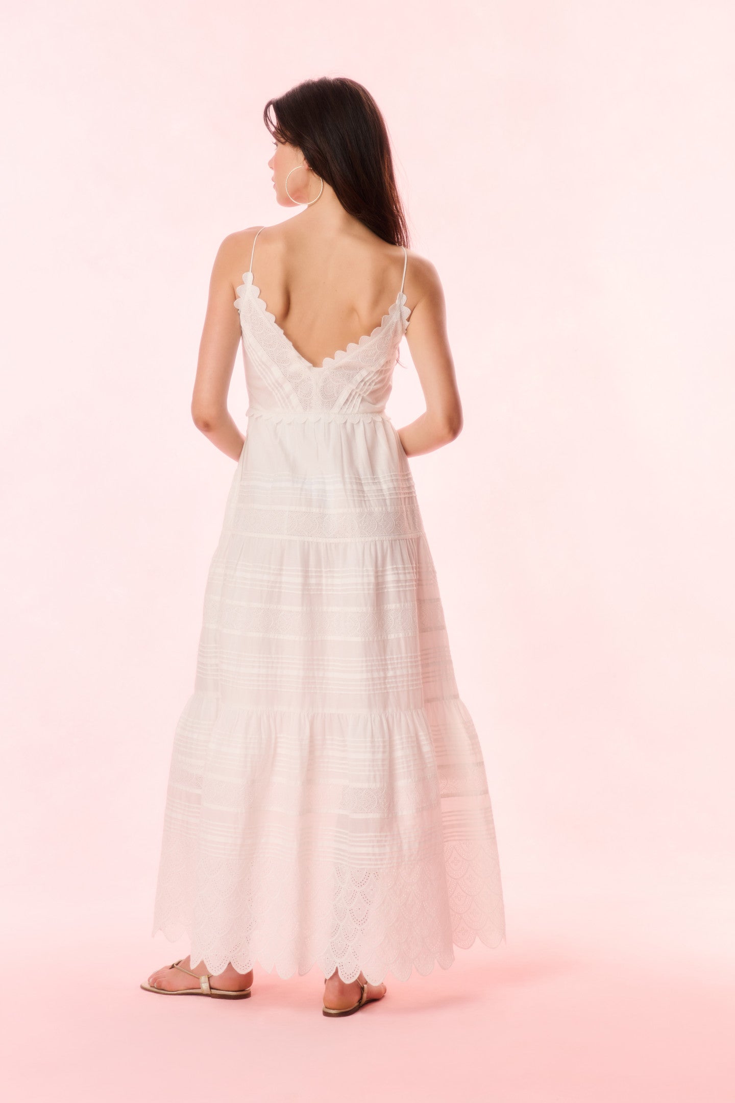Terria Cotton Scalloped Maxi Dress-Charming Rule
