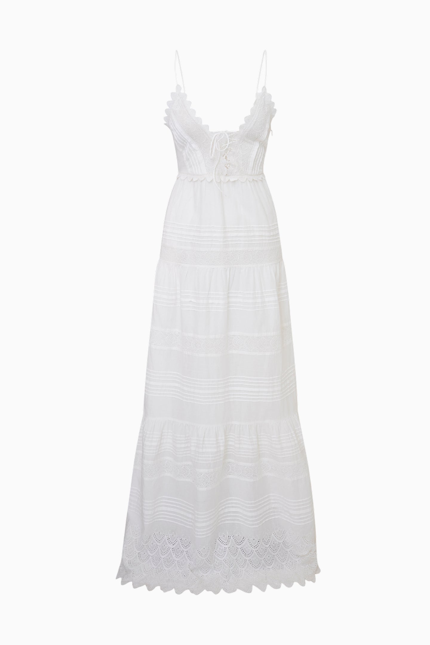 Terria Cotton Scalloped Maxi Dress-Charming Rule