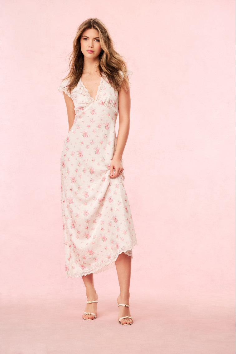 Theodore Silk-Blend Floral Maxi Dress-Charming Rule