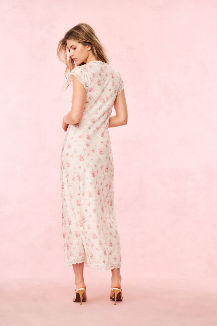 Theodore Silk-Blend Floral Maxi Dress-Charming Rule