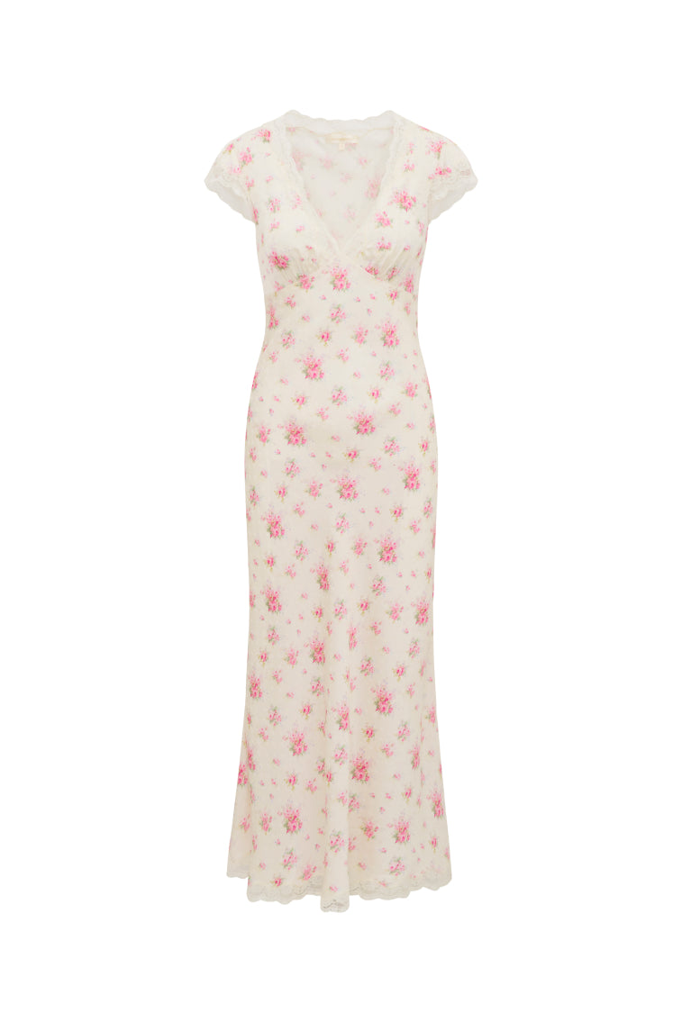 Theodore Silk-Blend Floral Maxi Dress-Charming Rule