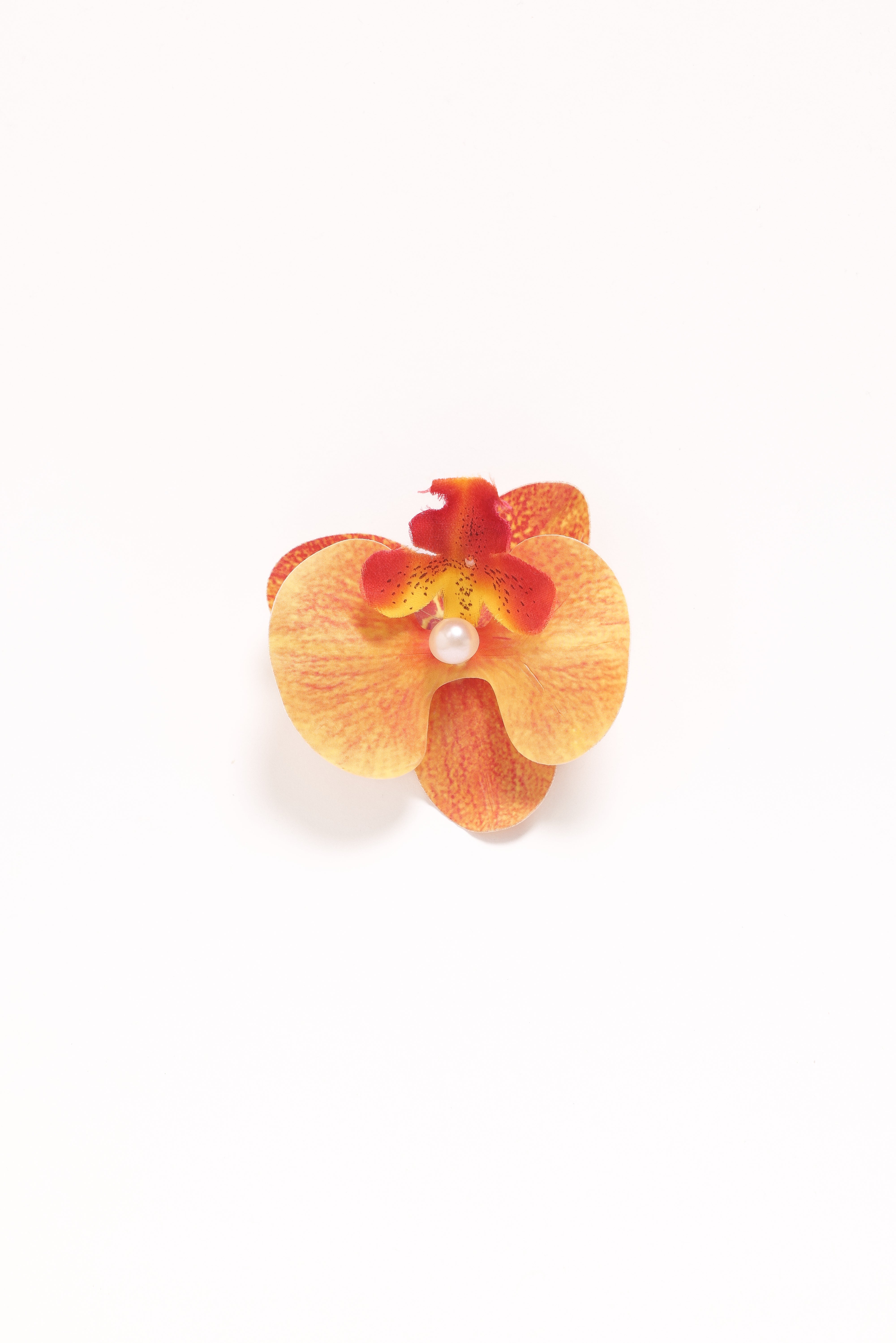 Leila Orchid Hair Clip - Orange-Ladys Street