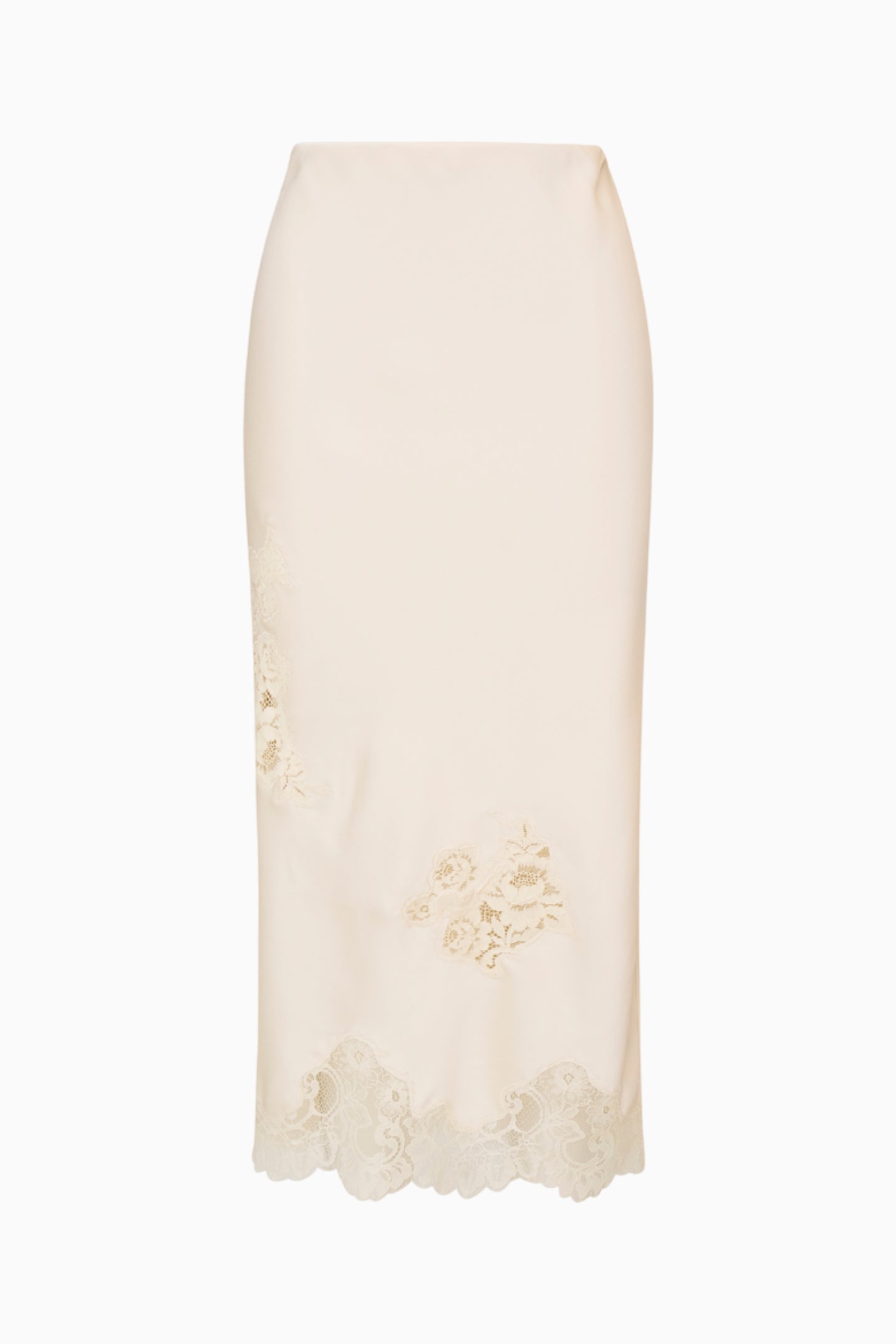 Vivia Satin Lace Midi Skirt-Charming Rule