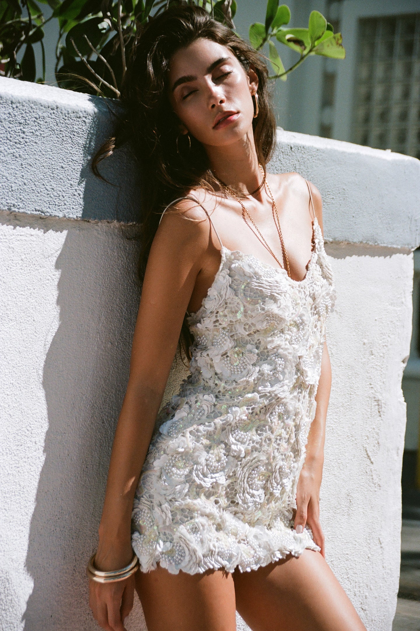 Zelia Embellished Mini Dress-Charming Rule