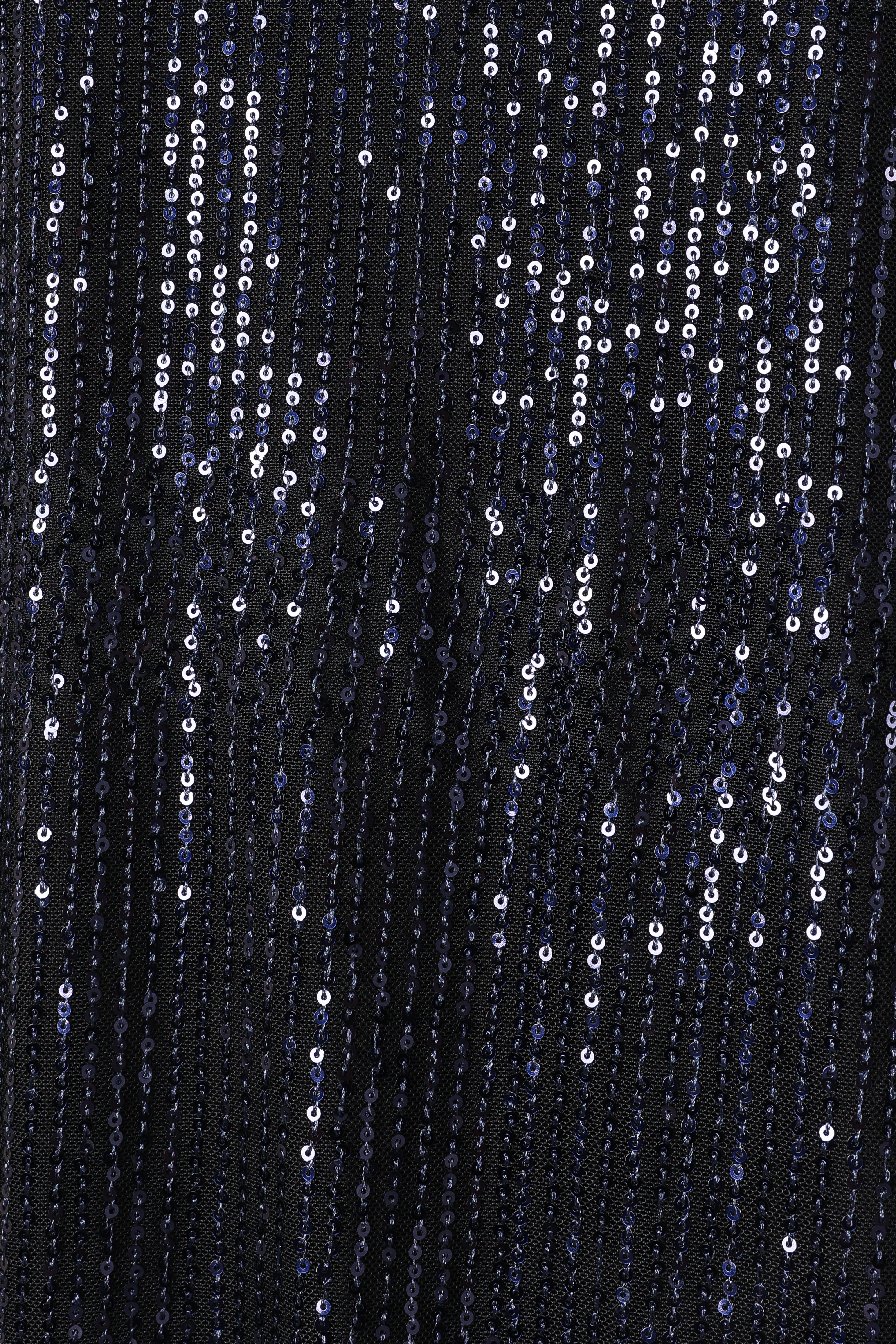 Karsyn Open Front Sequin Duster - Navy-Ladys Street
