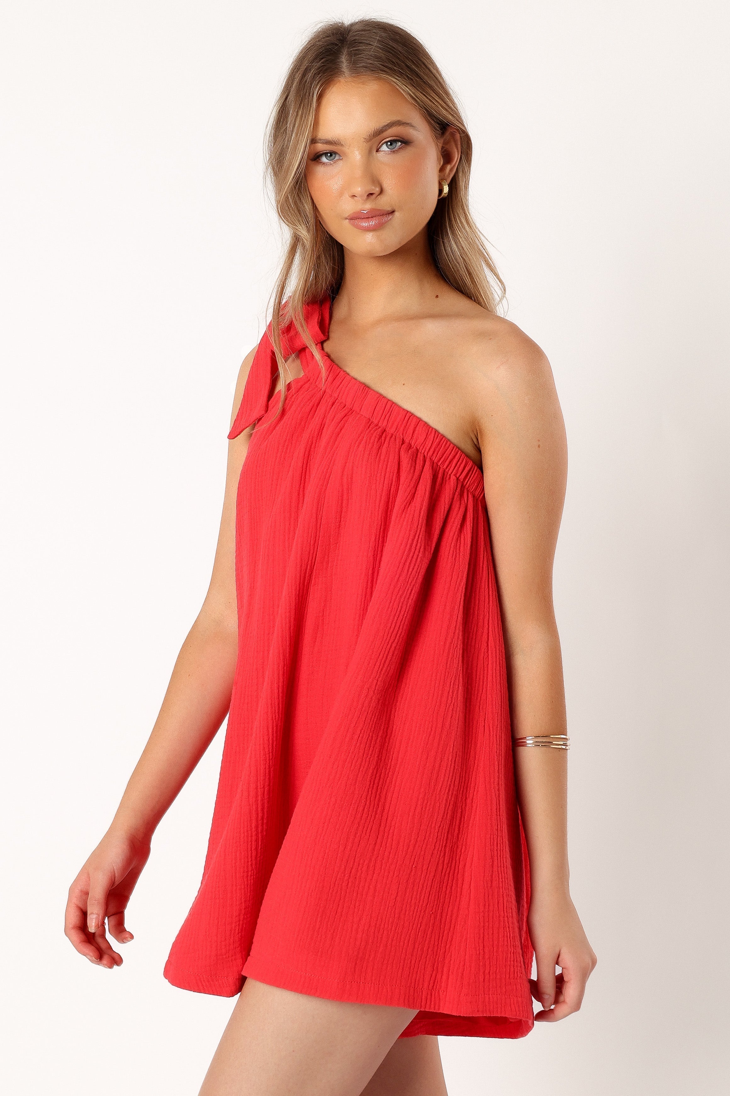 Miffy One Shoulder Romper - Red-Ladys Street