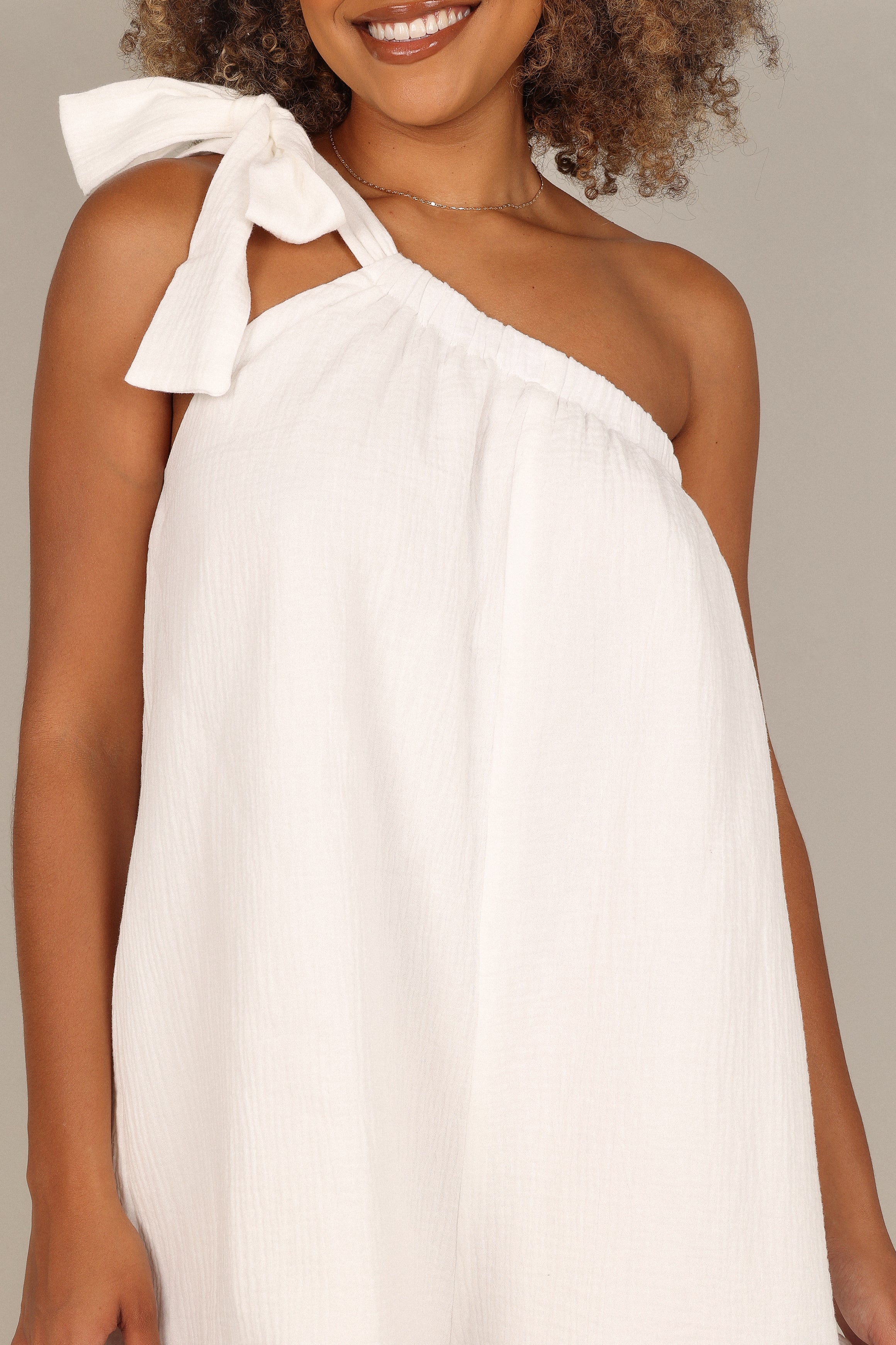 Miffy One Shoulder Romper - White-Ladys Street