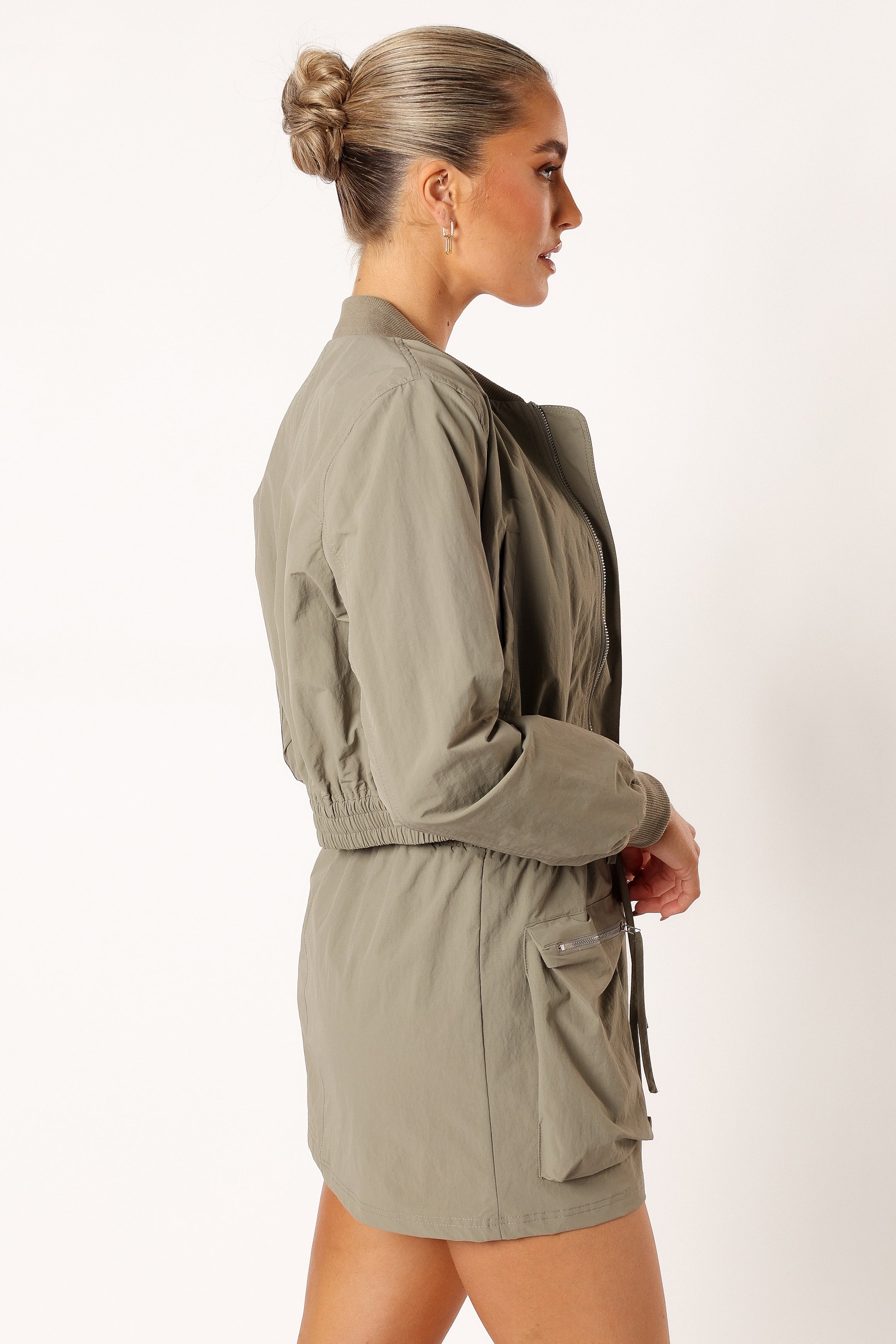 Freddie Two Piece Set - Light Olive-Ladys Street