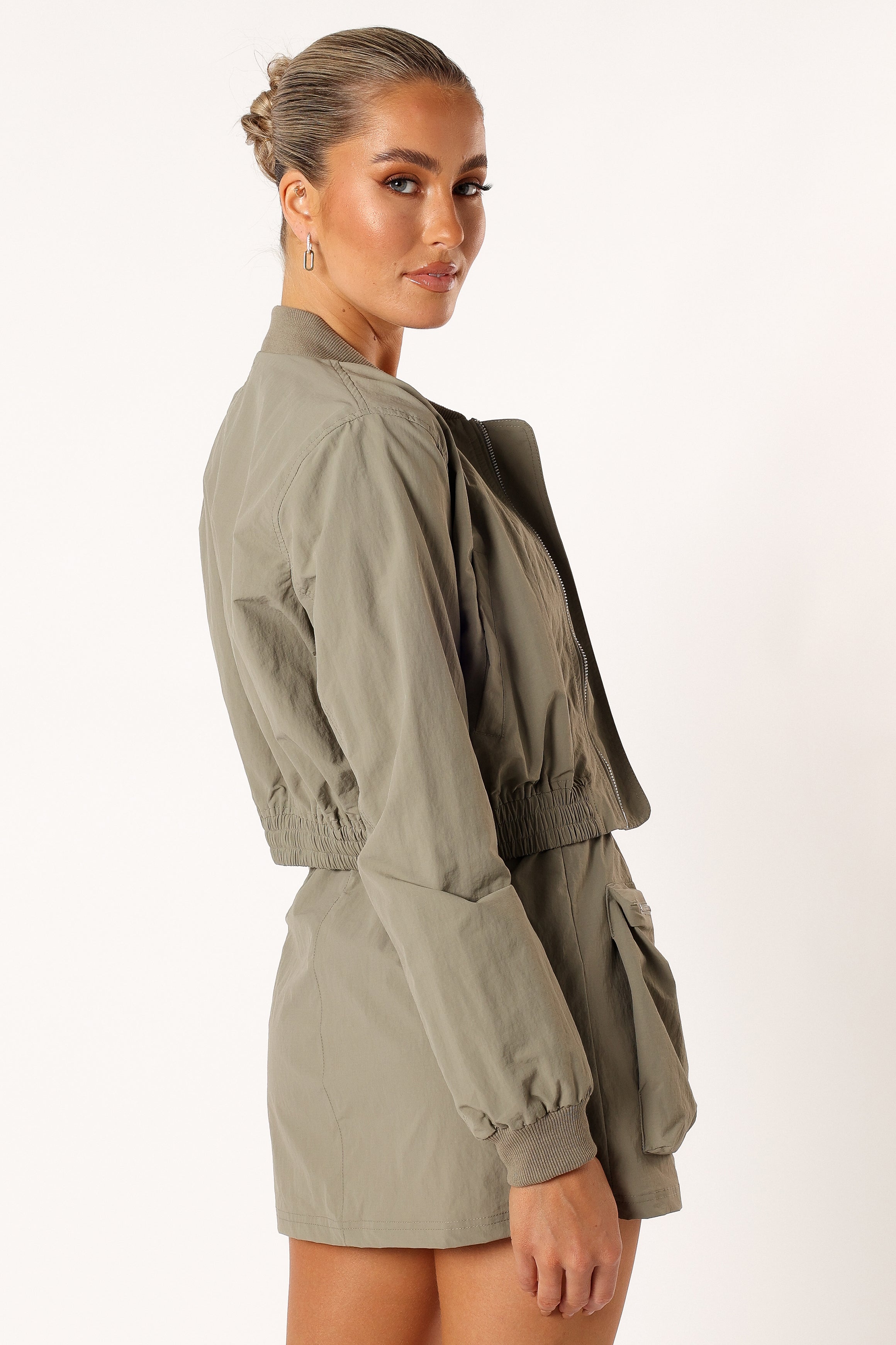 Freddie Two Piece Set - Light Olive-Ladys Street