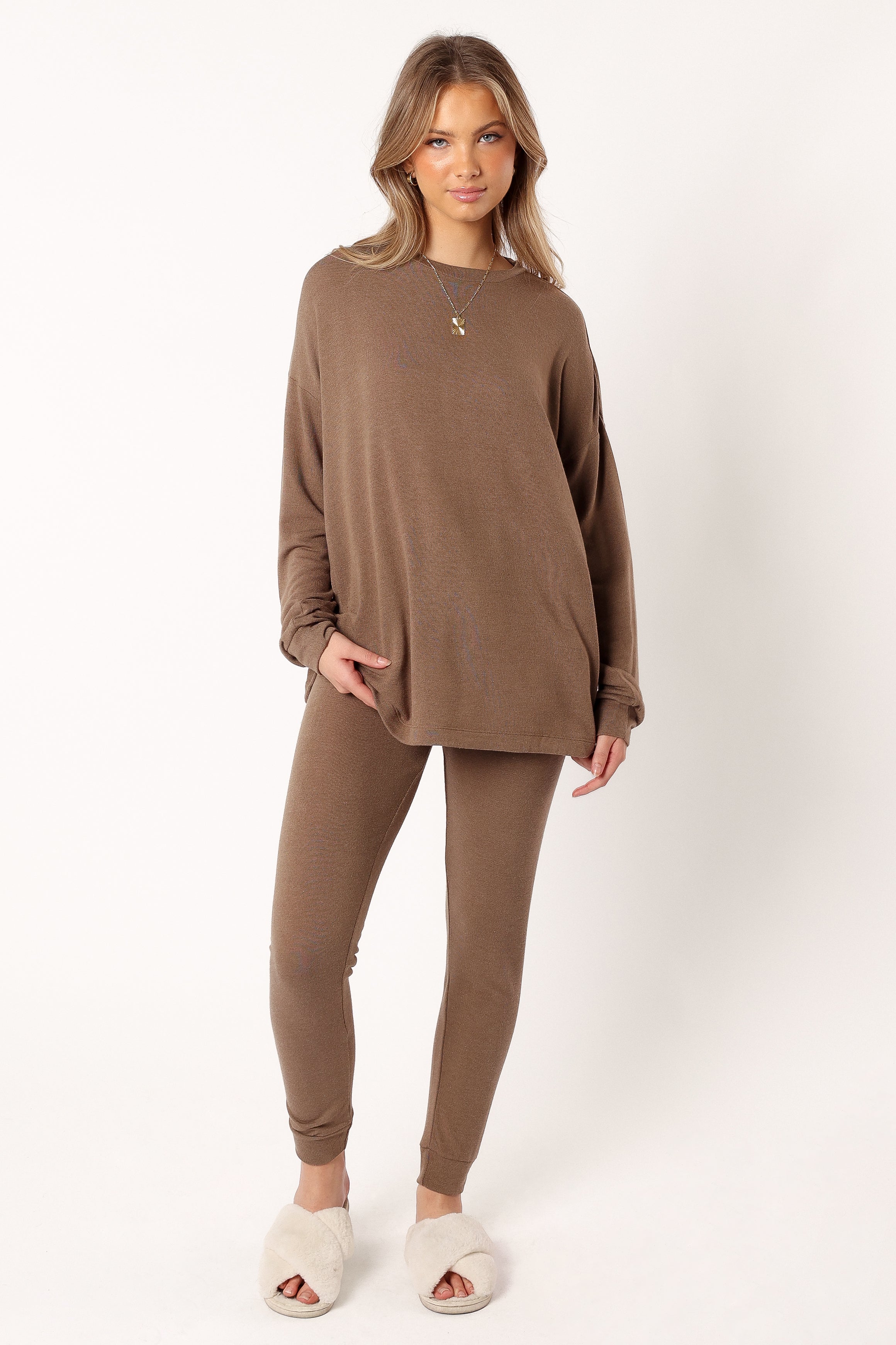 Margo Two Piece Set - Mocha-Ladys Street