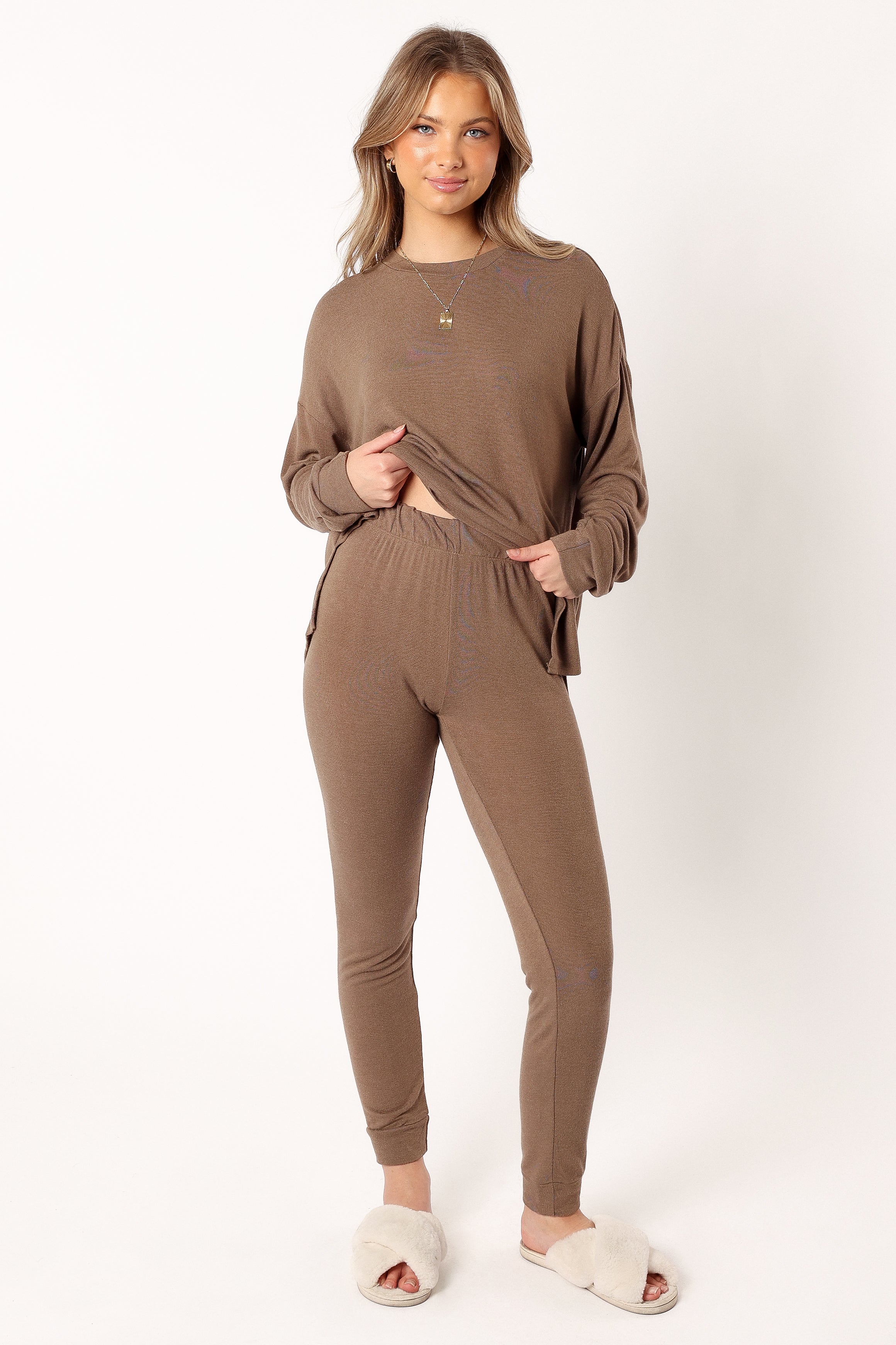Margo Two Piece Set - Mocha-Ladys Street