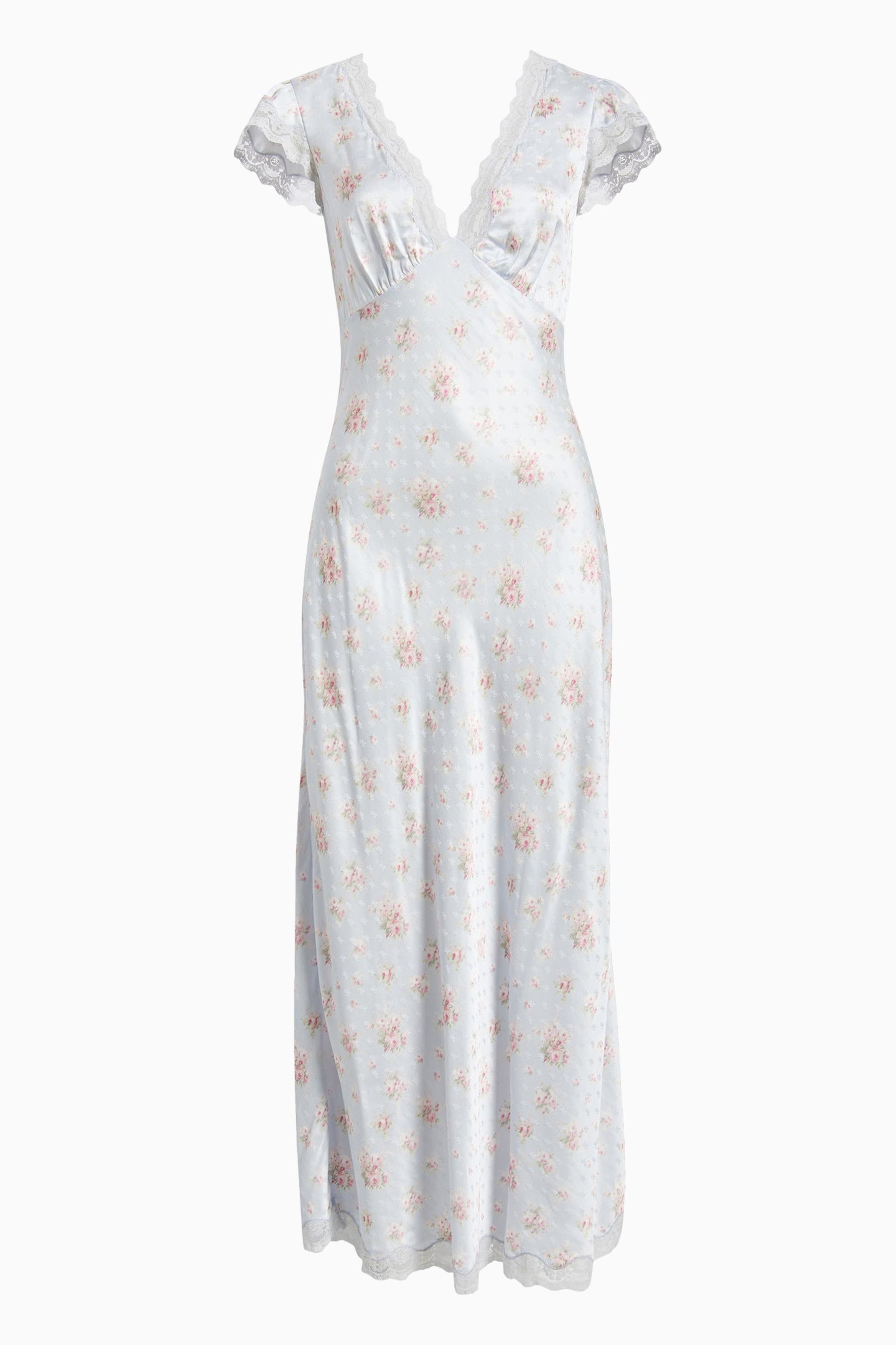 Theodore Silk-Blend Floral Maxi Dress - SKYLIGHT BLUE-Charming Rule