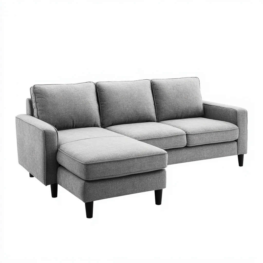 Hoekbank - stof - 270x175x85 cm - lichtgrijs - eigentijds ontwerp-Chicuse