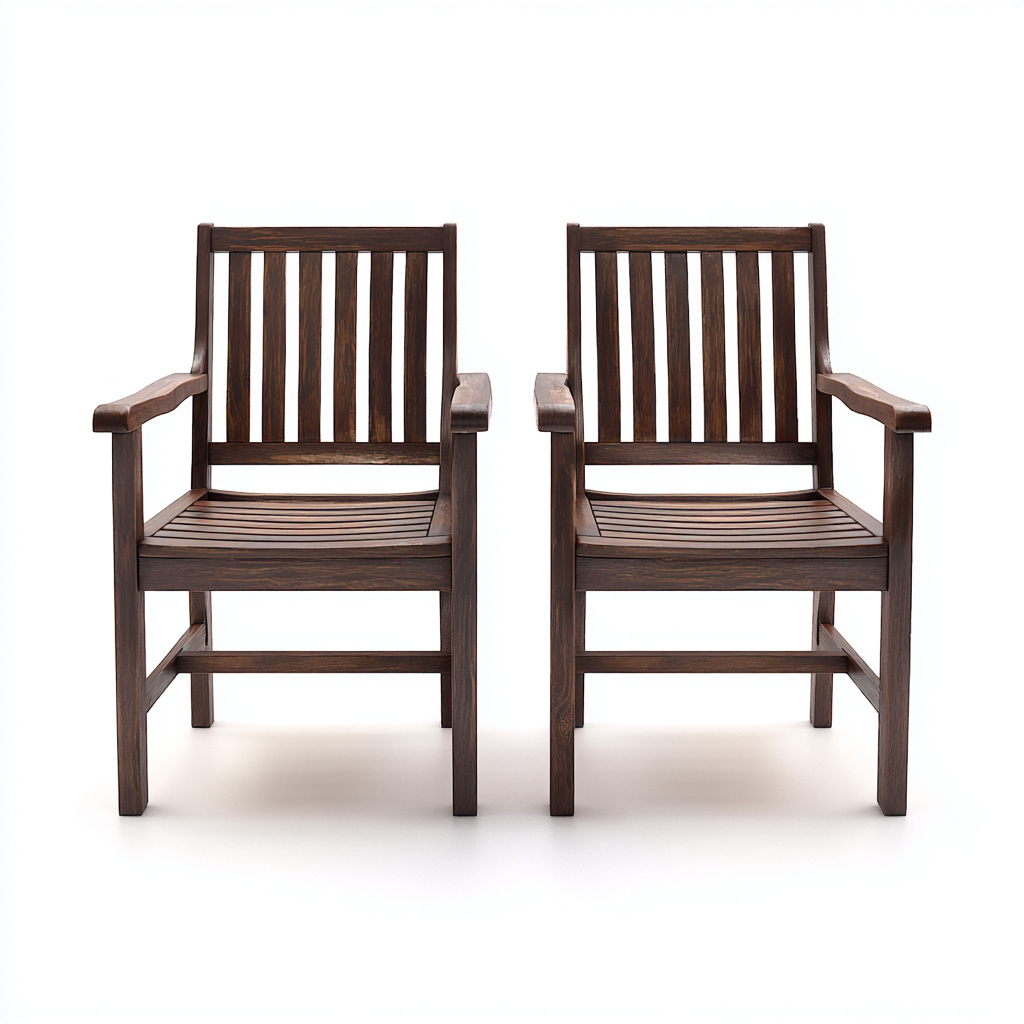 Tuinstoel - hardhout - 60x65x90 cm - donkerbruin - klassiek ontwerp-Chicuse