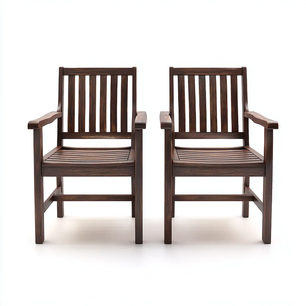 Tuinstoel - hardhout - 60x65x90 cm - donkerbruin - klassiek ontwerp-Chicuse