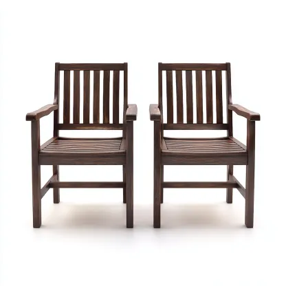 Tuinstoel - hardhout - 60x65x90 cm - donkerbruin - klassiek ontwerp-Chicuse