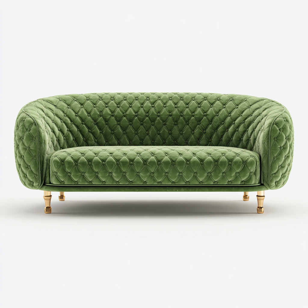 Twee zitsbank - fluweel - 170x90x80 cm - groen - luxe ontwerp-Chicuse