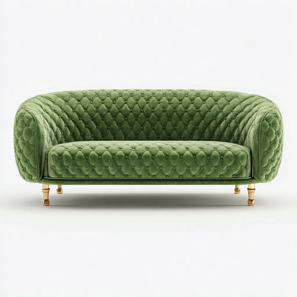 Twee zitsbank - fluweel - 170x90x80 cm - groen - luxe ontwerp-Chicuse
