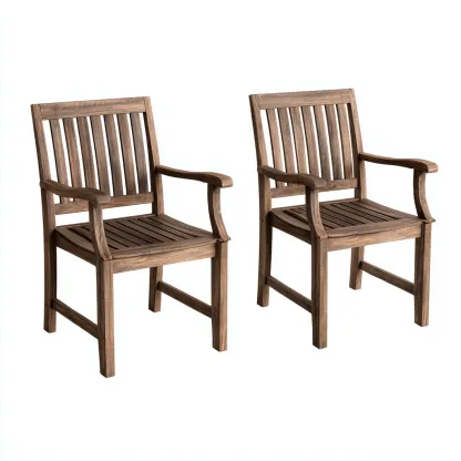 Tuinstoel - teakhout - 60x65x90 cm - lichtbruin - klassiek ontwerp-Chicuse