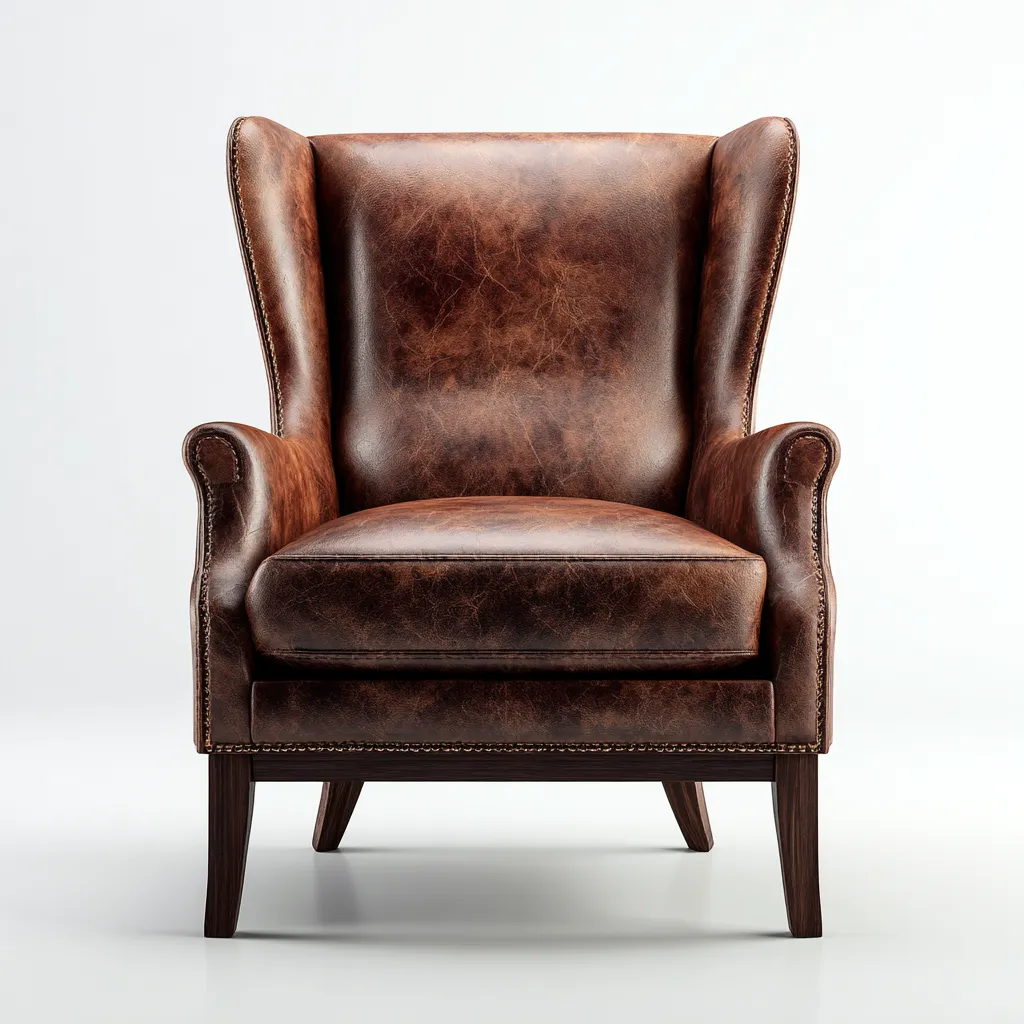Fauteuil - imitatieleer - 95x88x105 cm - donkerbruin - klassiek design-Chicuse