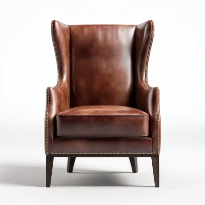 Fauteuil - imitatieleer - 94x88x108 cm - bruin - klassiek design-Chicuse