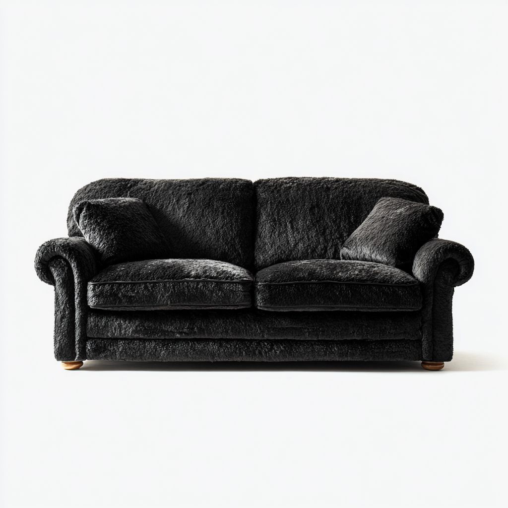 Twee zitsbank - fluweel - 175x92x86 cm - zwart - klassiek ontwerp-Chicuse