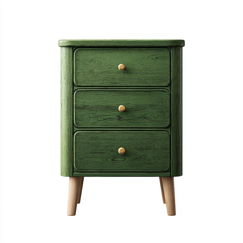 Archiefkast - Hout - 42x36x65 cm - Groen-Natuurlijk - Scandinavisch ontwerp-Chicuse