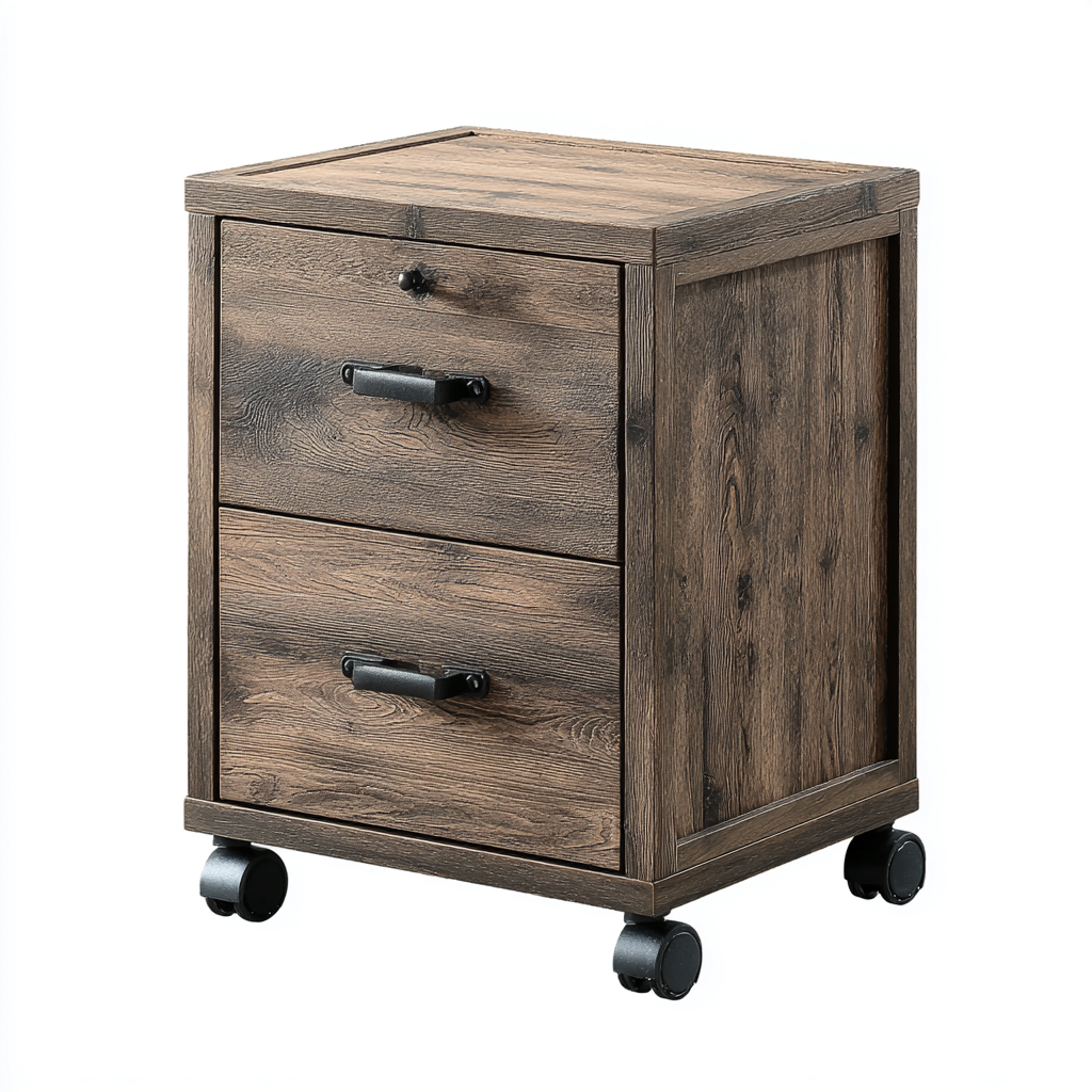 Archiefkast - Hout - 40x45x65 cm - Donkerbruin - Industrieel ontwerp-Chicuse