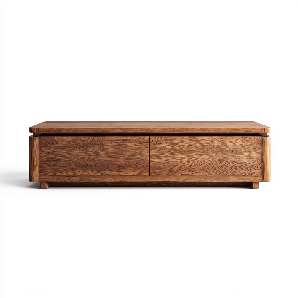 Tv meubel - massief hout - 160x45x50 cm - donkerbruin - Modern design-Chicuse