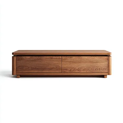 Tv meubel - massief hout - 160x45x50 cm - donkerbruin - Modern design-Chicuse