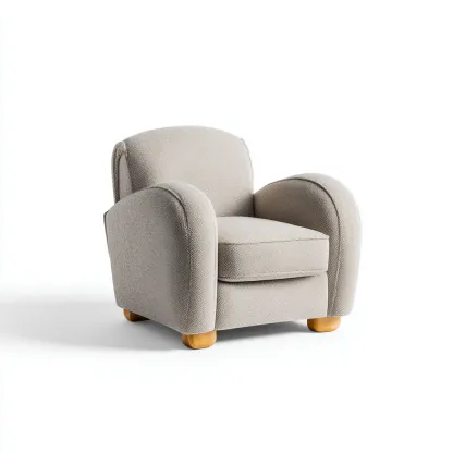 Fauteuil - Stof-hout - 80x85x76 cm - Beige - Modern ontwerp-Chicuse
