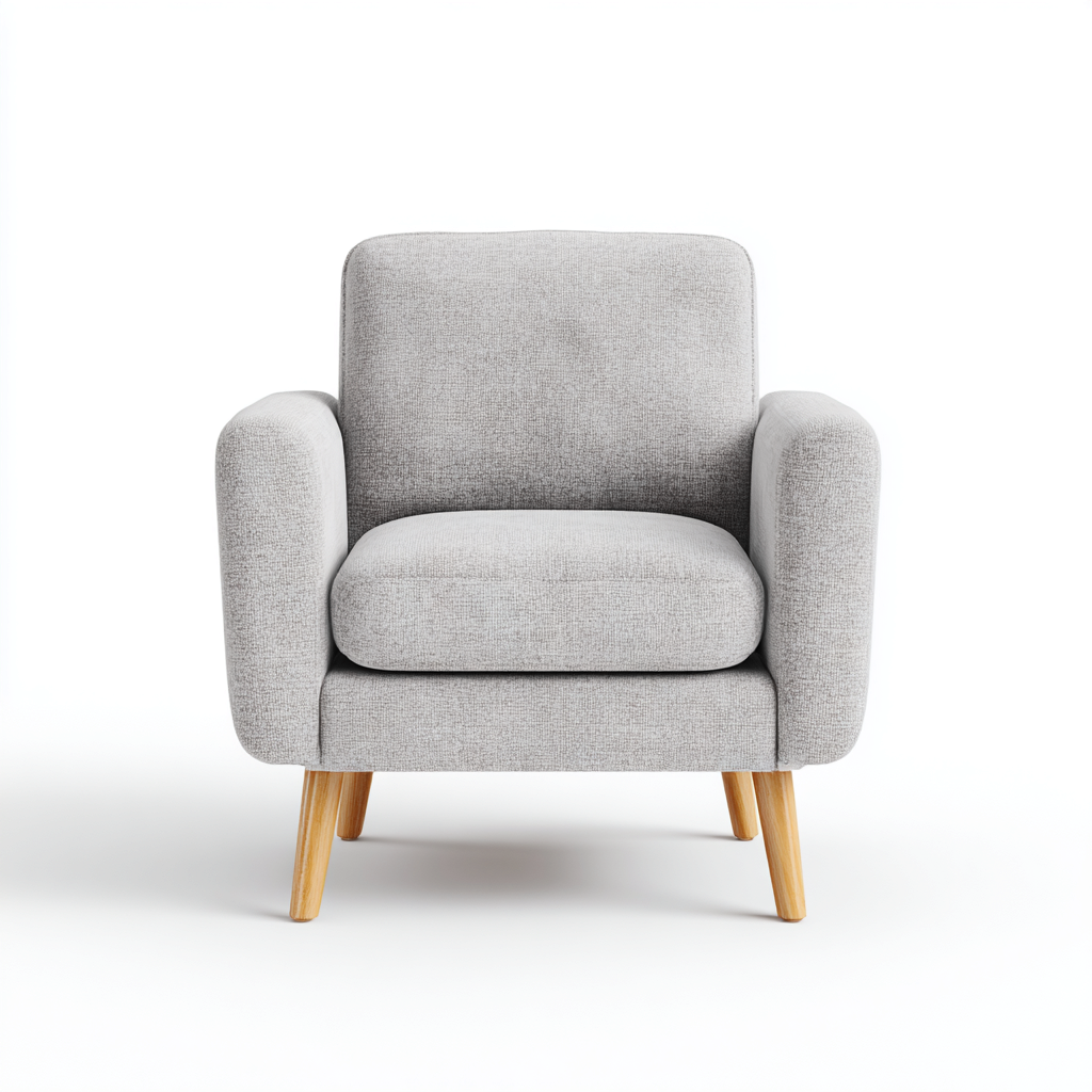 Fauteuil - stof - 88x82x85 cm - lichtgrijs - modern design-Chicuse