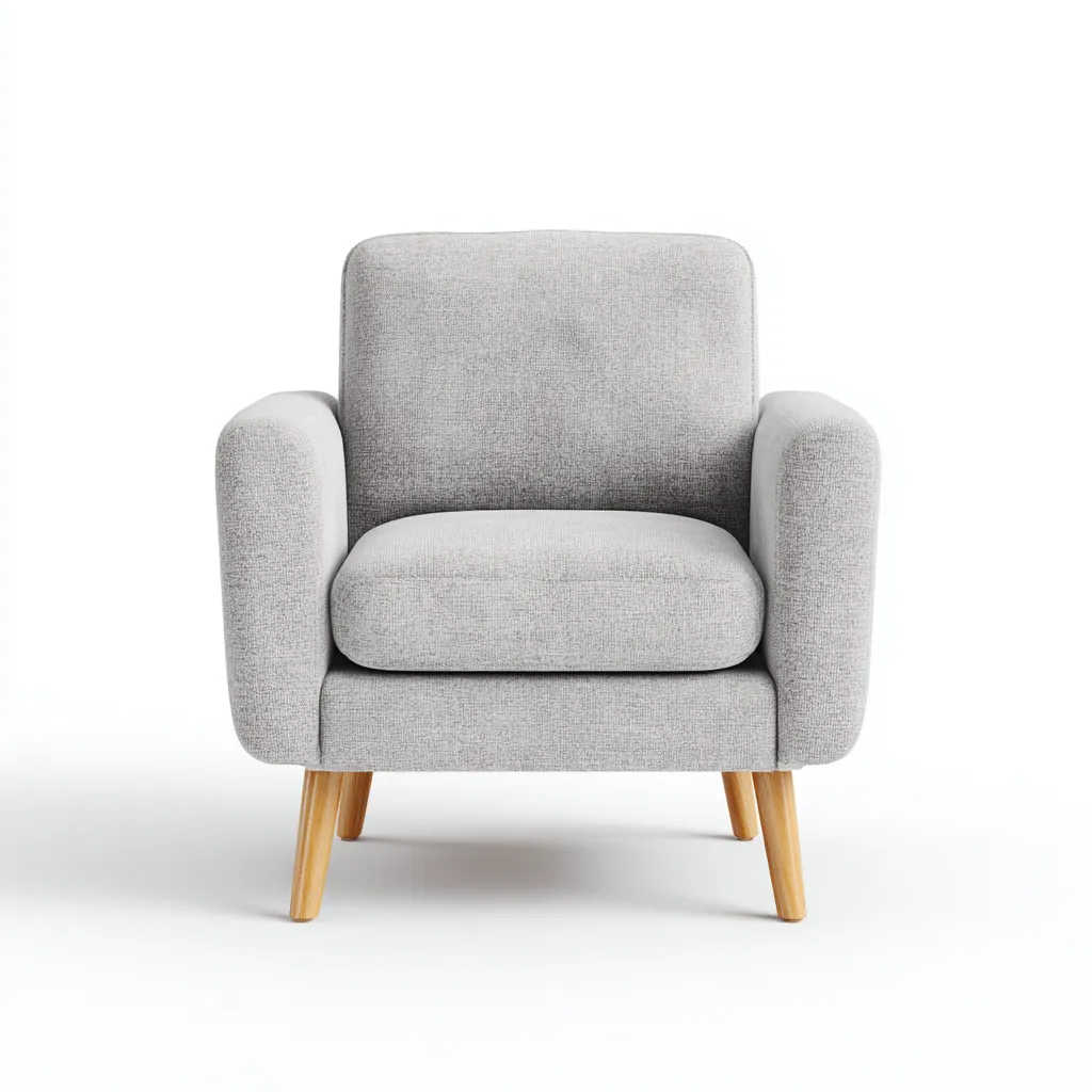 Fauteuil - stof - 88x82x85 cm - lichtgrijs - modern design-Chicuse