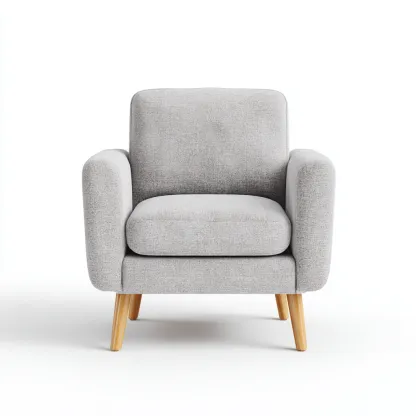 Fauteuil - stof - 88x82x85 cm - lichtgrijs - modern design-Chicuse