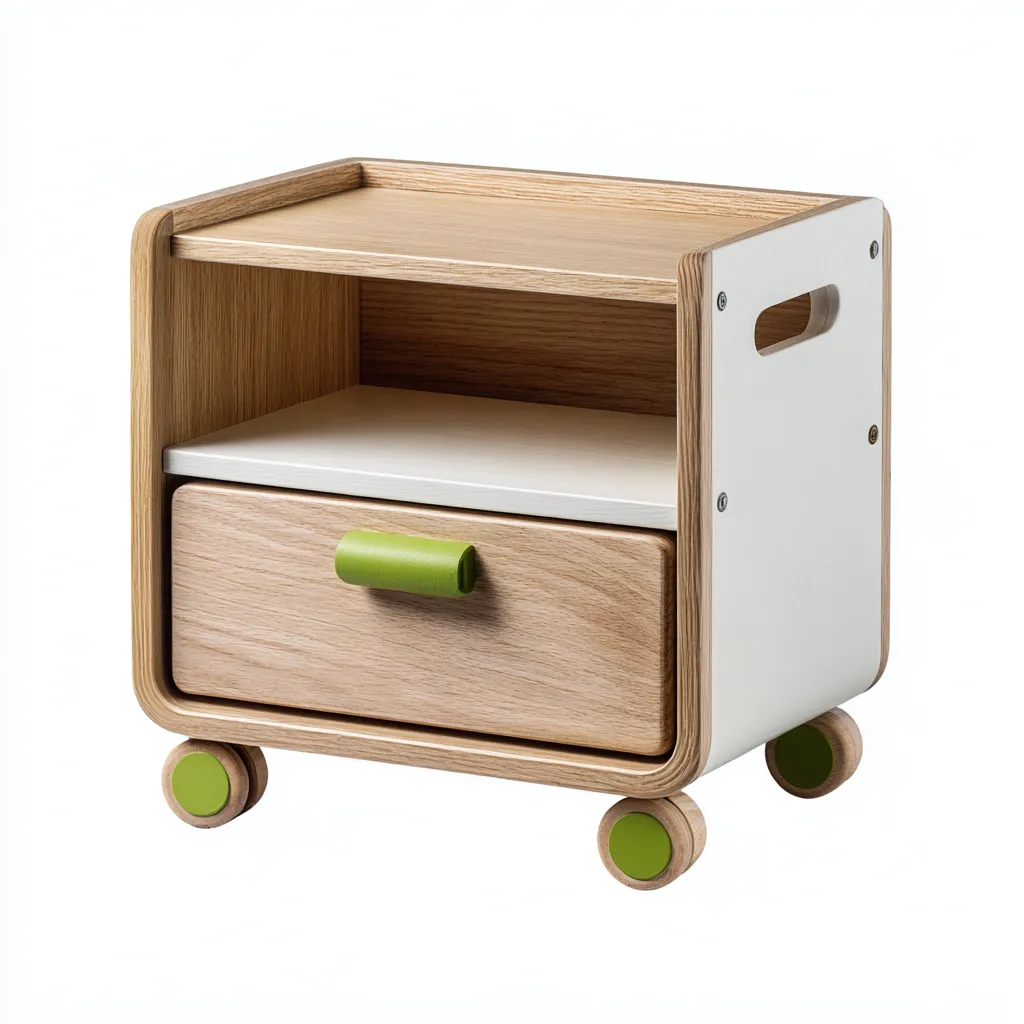 Archiefkast - Eikenhout - 40x35x40 cm - Wit-Eiken - Moderne stijl-Chicuse