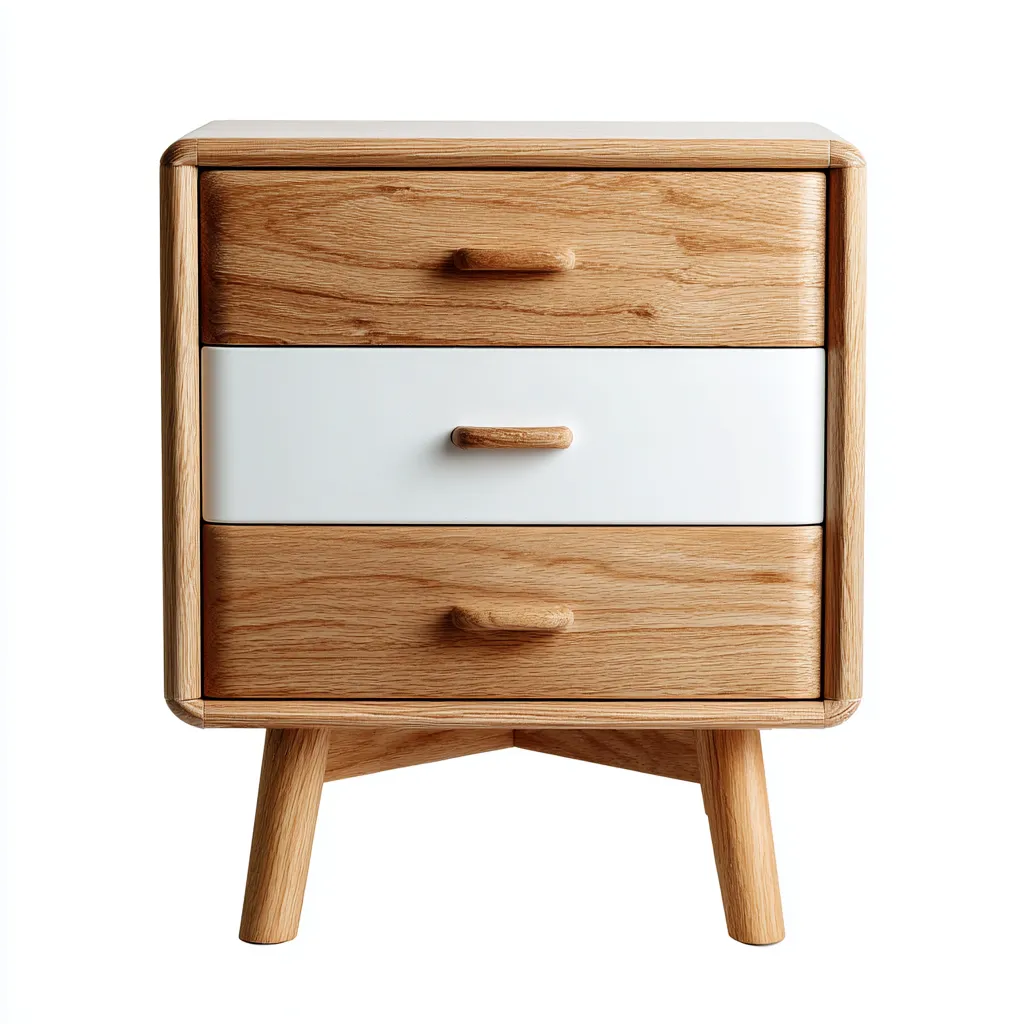 Archiefkast - Hout - 42x36x67 cm - Wit-Bruin - Scandinavisch ontwerp-Chicuse