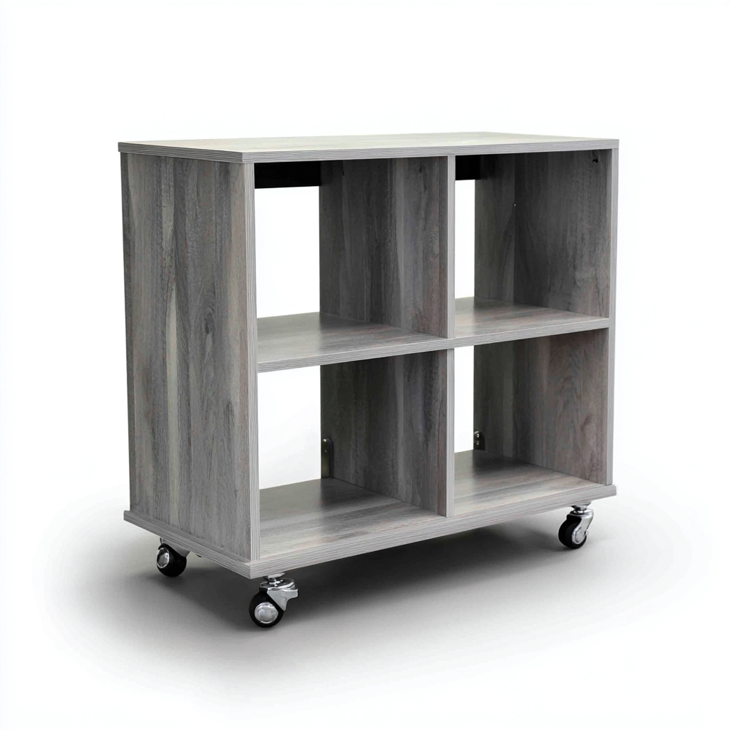Archiefkast - Hout - 80x35x70 cm - Grijs - Modern ontwerp-Chicuse
