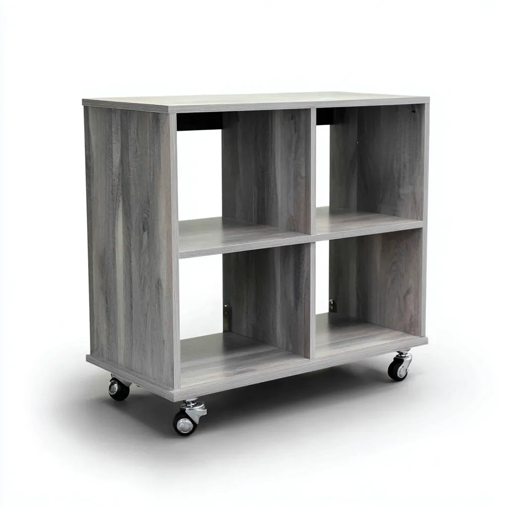 Archiefkast - Hout - 80x35x70 cm - Grijs - Modern ontwerp-Chicuse