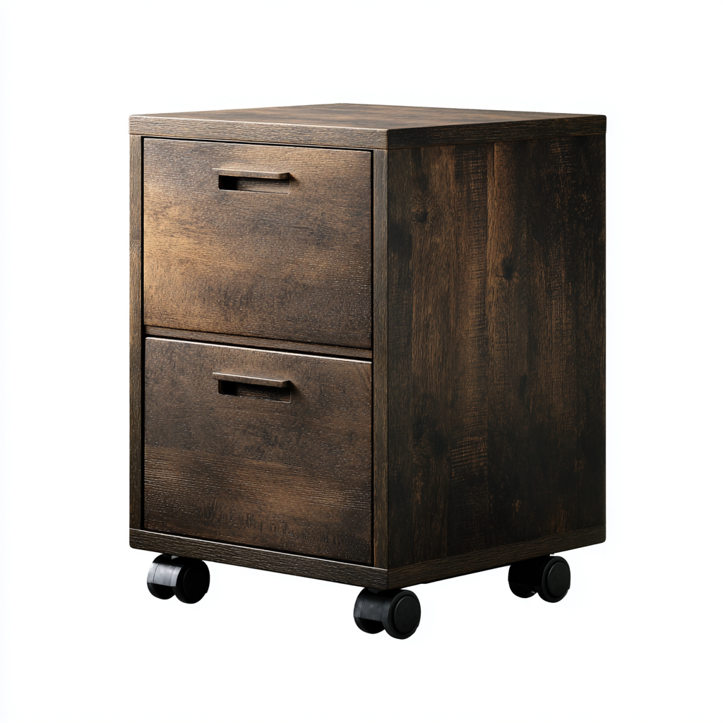 Archiefkast - Hout - 40x35x70 cm - Donkerbruin - Moderne stijl-Chicuse