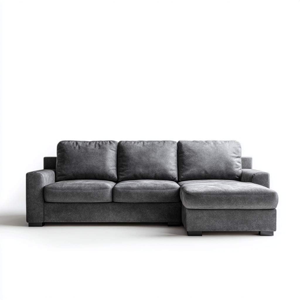 Hoekbank - fluweel - 275x180x85 cm - grijs - modern ontwerp-Chicuse