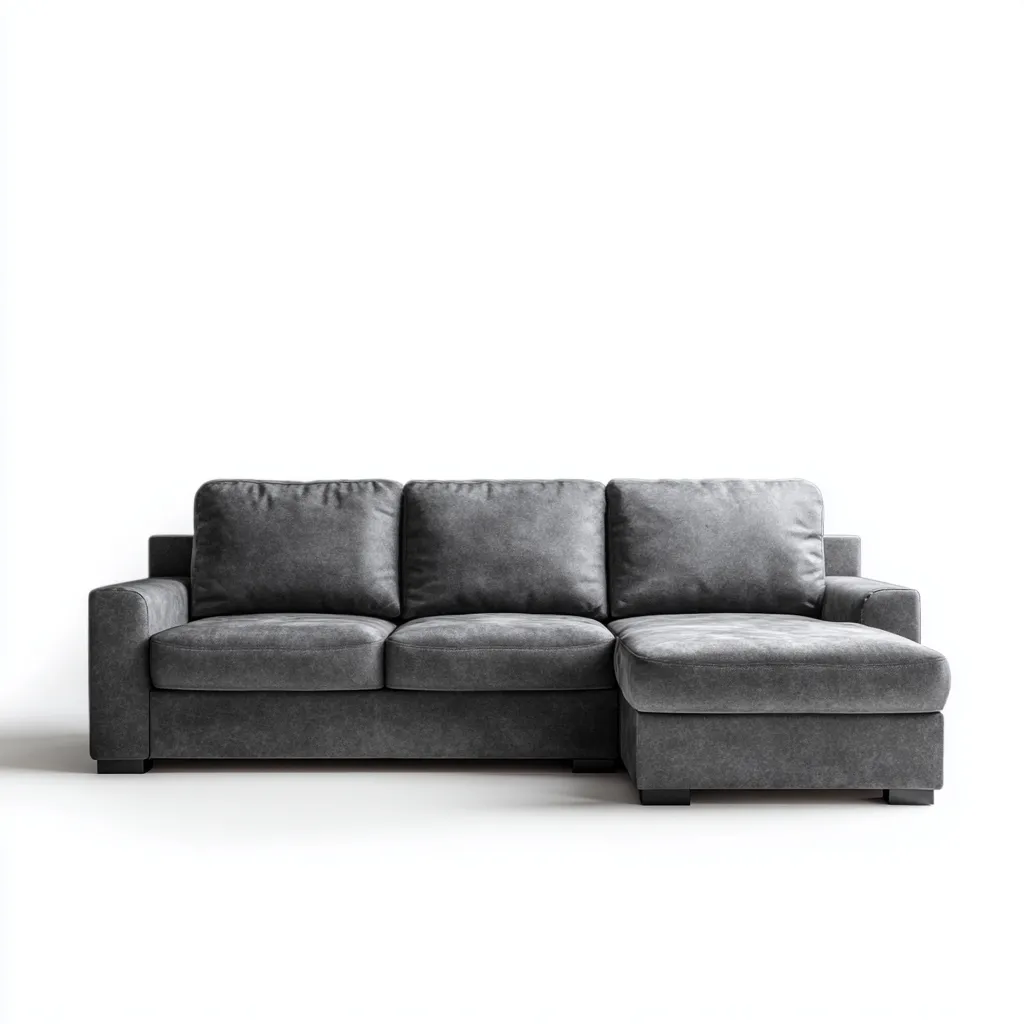 Hoekbank - fluweel - 275x180x85 cm - grijs - modern ontwerp-Chicuse