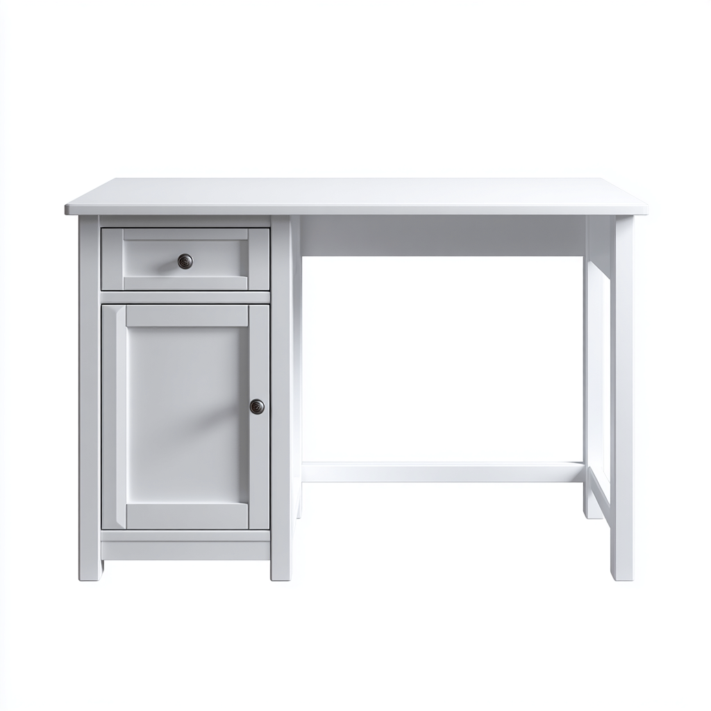 Bureau - hout - 120x60x76 cm - wit - klassiek ontwerp-Chicuse