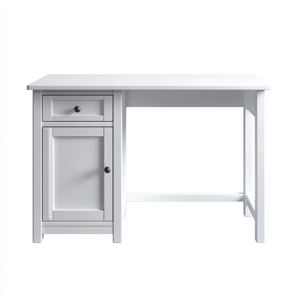 Bureau - hout - 120x60x76 cm - wit - klassiek ontwerp-Chicuse