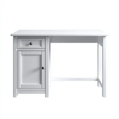 Bureau - hout - 120x60x76 cm - wit - klassiek ontwerp-Chicuse