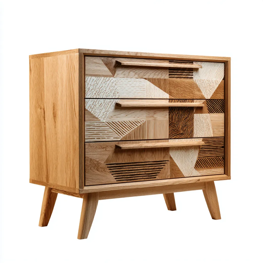 Ladekast voor de hal - hout - 85x45x90 cm - lichtbruin-donkerbruin - Scandinavisch design-Havenaro