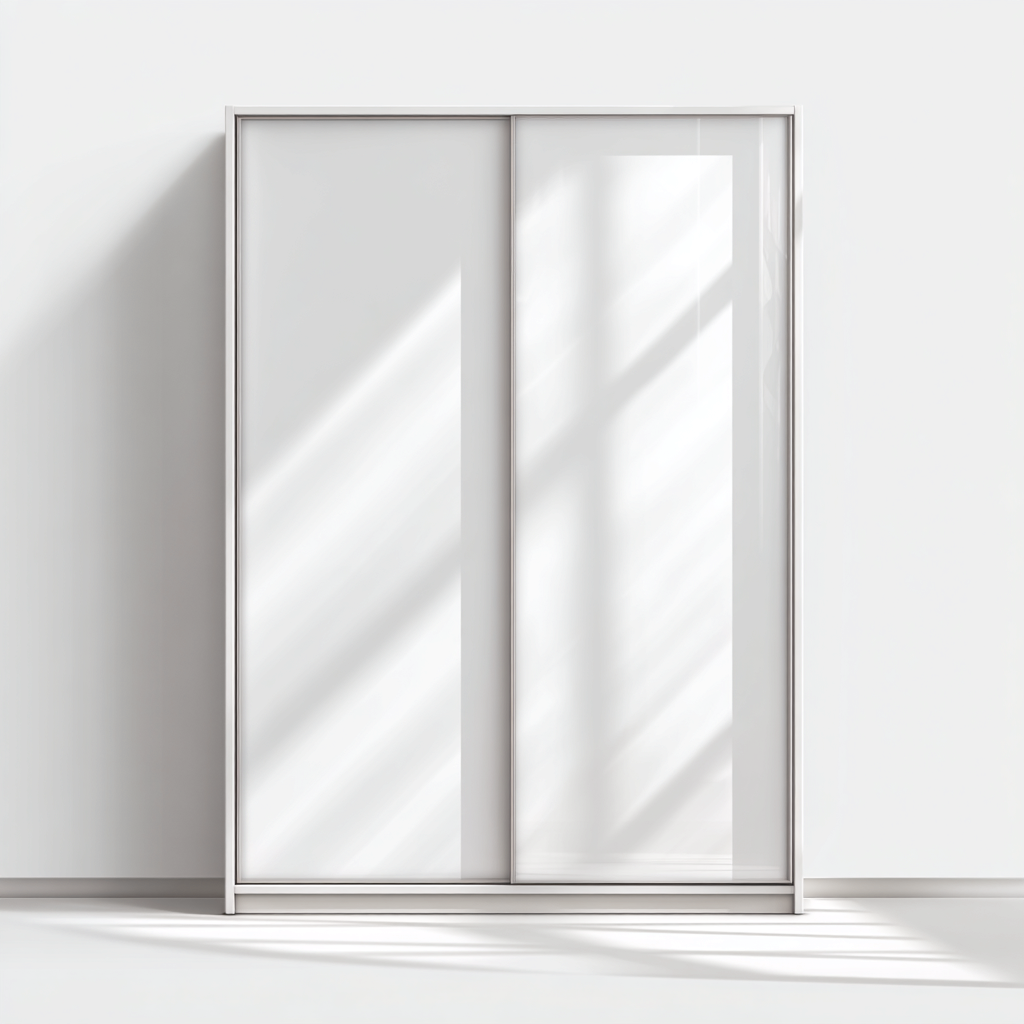 Kledingkast met schuifdeuren 150x60x210 cm - wit - hoogglans afwerking-Havenaro