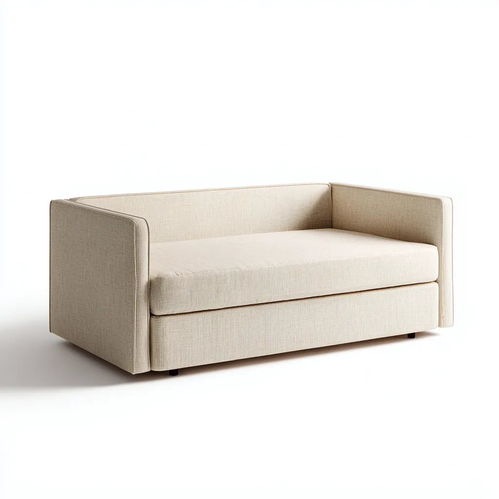 Slaapbank in stof met opbergruimte 200x140x80 cm - beige - modern ontwerp-Havenaro