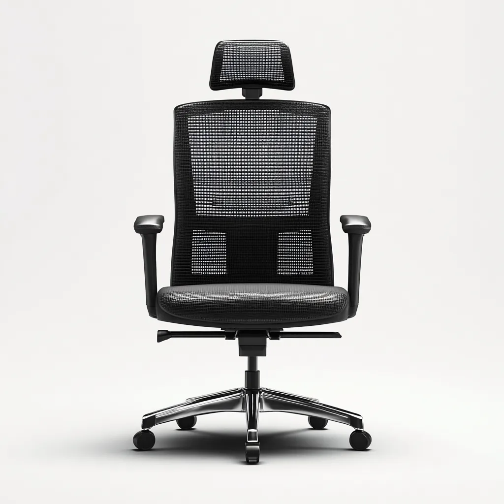 Bureaustoel - Mesh - Zwart - 65x65x115 cm - Modern ontwerp-Havenaro